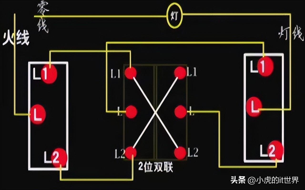 三开开关怎么接线控制三个灯